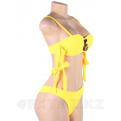 Купальник с завязками Rhinestone Yellow (L) от sex shop Extaz фото 5