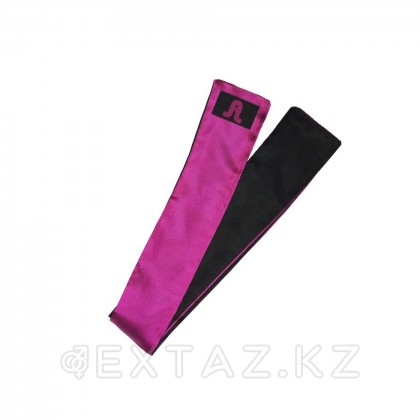 Сатиновая лента розово-черная Adrien lastic от sex shop Extaz