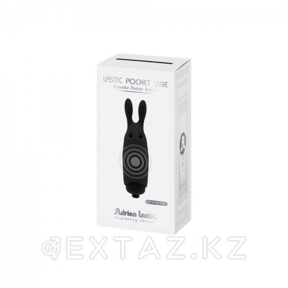 Карманный вибратор-кролик Rabbit Adrien Lastic черный от sex shop Extaz фото 3