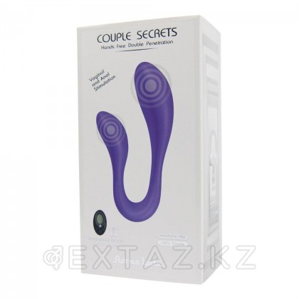 Двойной вибратор с пультом ДУ Couple Secrets II фиолетовый от Adrien Lastic от sex shop Extaz фото 4
