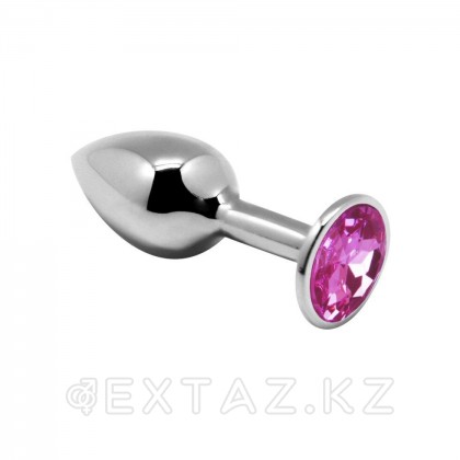 Анальная пробка маленькая Alive Anal Pleasure, металл с розовым кристаллом M: 8х3,4 см  от sex shop Extaz