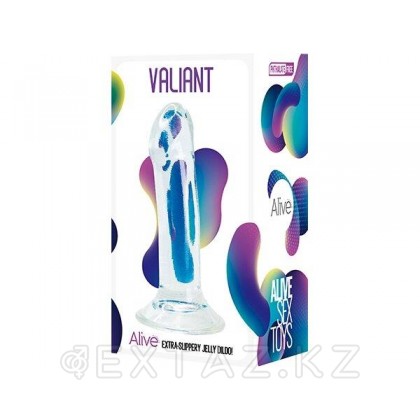 Фаллоимитатор Valiant Jelly прозрачный от Alive (16*4,5 см.) от sex shop Extaz фото 5