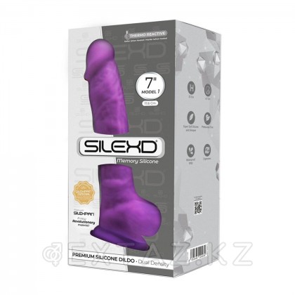 Фаллоимитатор с двойной плотностью Model 1 от SILEXD фиолетовый (17,6*3,5 см.) от sex shop Extaz фото 3