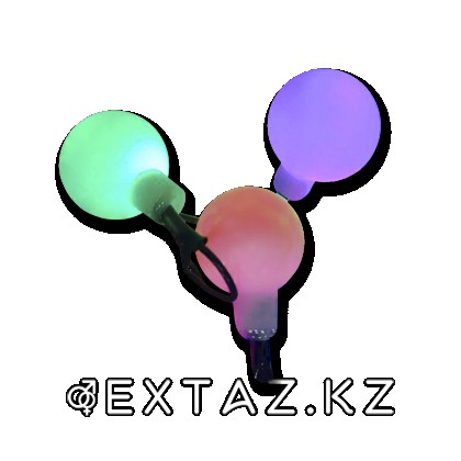 Гирлянда - разноцветные шарики сред. (длина 3 м. коробка) от sex shop Extaz