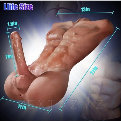 Сексуальный мужской торс с пенисом Jeff  (9 кг.) от sex shop Extaz фото 5