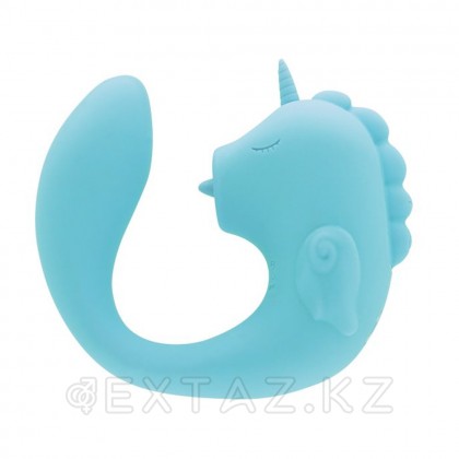 Вибромассажер Unihorn - C Horse - Ocean Peak со стимуляцией язычком, голубой от sex shop Extaz