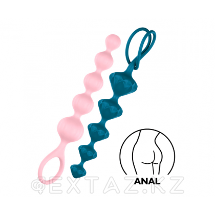 Набор анальных стимуляторов Love Beads от Satisfyer разноцветные (2 шт.) от sex shop Extaz фото 2