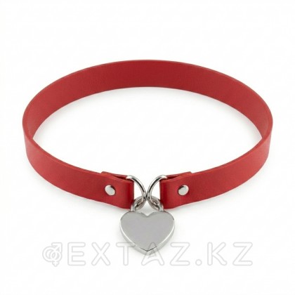 Ошейник красный с сердцем от sex shop Extaz
