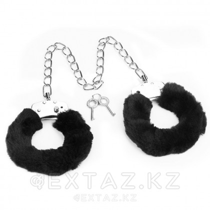 Оковы для ног с мехом FETISH PLEASURE черные от sex shop Extaz