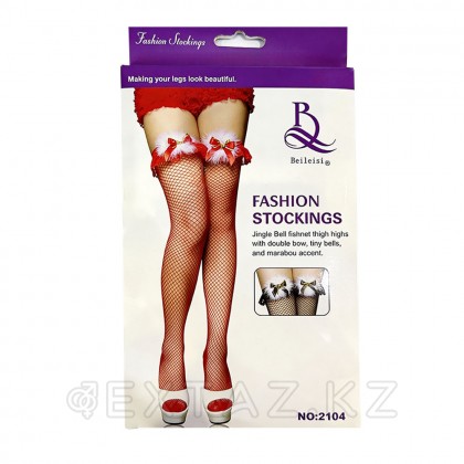 Чулки Beileisi 2104  с бантиками, черные, XS-L от sex shop Extaz фото 2