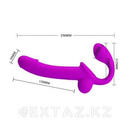 Двойной страпон (безремневой) с эффектом эякуляции Kelpie от sex shop Extaz фото 2