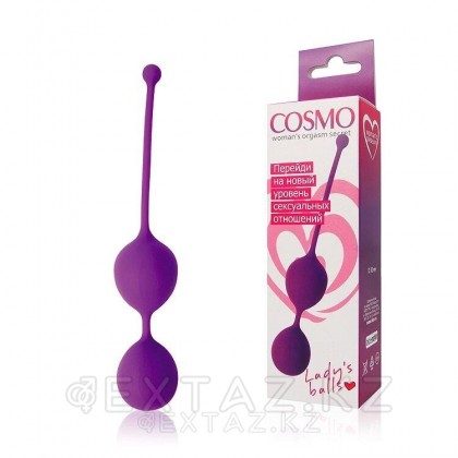 Вагинальные шарики Cosmo, фиолетовые, 3 см от sex shop Extaz фото 2