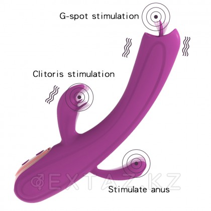 Вибратор с тройной стимуляцией клитора, точки G и ануса от sex shop Extaz фото 8