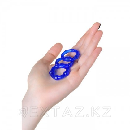 Набор колец TOYFA A-toys 3 шт. (синие) от sex shop Extaz фото 3
