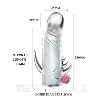 Насадка на пенис со стимулятором клитора от sex shop Extaz фото 3