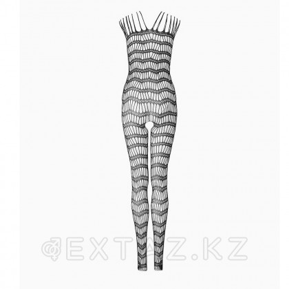 Боди-комбинезон черный в горизонтальную полоску (Impulse) (S-L) от sex shop Extaz фото 5