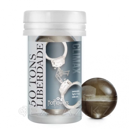 Лубрикант 50 TONS CLIMAX на масляной основе в виде 2-х шариков с охлаждающе-разогревающим эффектом от sex shop Extaz