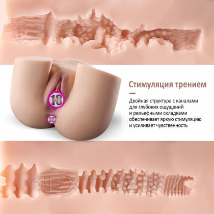 Реалистичный двойной мастурбатор Jenny (вагина+анус) от sex shop Extaz фото 6