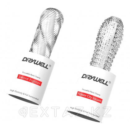 Многоразовая насадка для увеличения пениса - DryWell Sword Fighter от sex shop Extaz фото 5