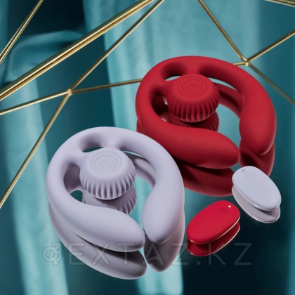 Стимулятор для пар SVibe Snail GIZI DUO бордовый от sex shop Extaz фото 7