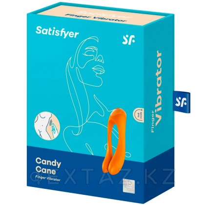 Мини вибратор на палец Satisfyer Candy Cane, оранжевый от sex shop Extaz фото 8