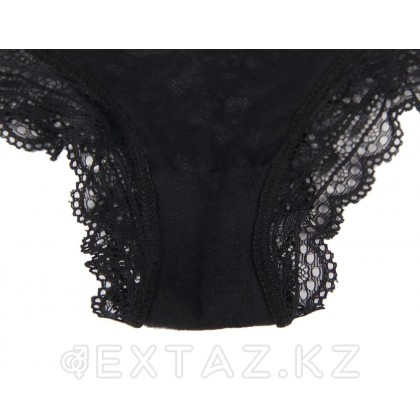 Трусики бразилиана Floral Lace черные (размер XL-2XL) от sex shop Extaz фото 9