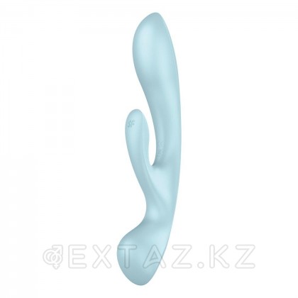 Вибратор-кролик Satisfyer Triple Oh светло-голубой от sex shop Extaz фото 8