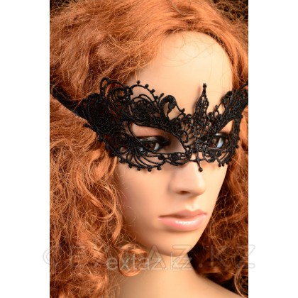 Кружевная черная маска с цветочным узором от sex shop Extaz