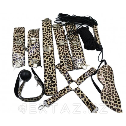 Фетиш набор Wild cat ( бондаж, зажимы, тиклер, наручники, оковы для ног, стек, ошейник, флоггер, кляп, маска) от sex shop Extaz