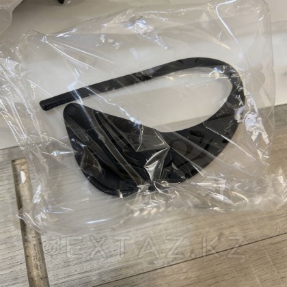 Стринги-С с карманом для вибропули, черный от sex shop Extaz фото 3