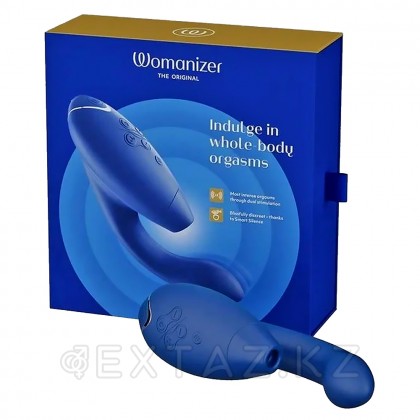 Cтимулятор клитора и точки G Womanizer DUO 2, синий от sex shop Extaz фото 12