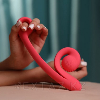 Вибратор для двойной стимуляции SVibe Snail CURVE розовый от sex shop Extaz фото 7