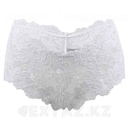 Трусики-шортики кружевные белые (XL-2XL) от sex shop Extaz фото 2