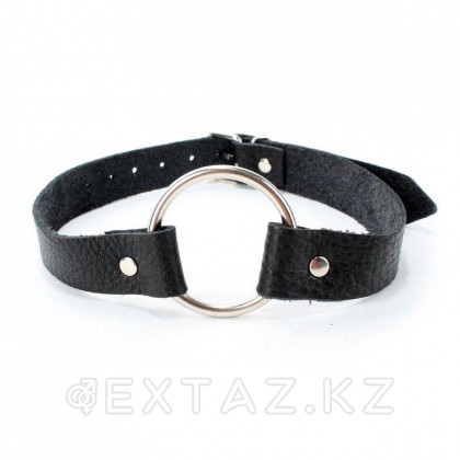 Кляп с кольцом из черной кожи от sex shop Extaz