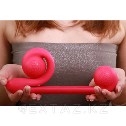 Вибромассажер для двойной стимуляции Snail Vibe розовый от sex shop Extaz фото 3