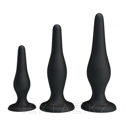 Набор силиконовых анальных плагов для начинающих от sex shop Extaz