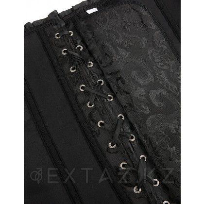 Черный корсет с цветочным принтом (M) от sex shop Extaz фото 2