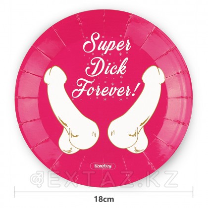 Бумажные тарелки Super Dick Forever (6 шт.) от sex shop Extaz фото 3