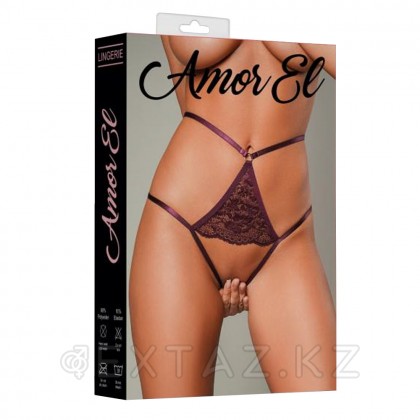 Трусики с доступом кружевные Plum от Amor El, сливовый, M от sex shop Extaz фото 3