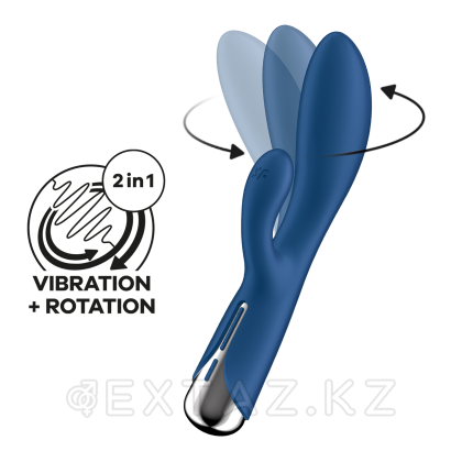 Вибратор-кролик с функцией вращения Satisfyer Spinning Rabbit 1 синий от sex shop Extaz