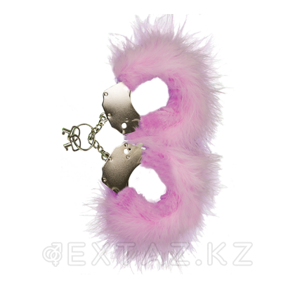 Наручники Adrien LasticМ металл, с розовыми перьями  от sex shop Extaz фото 4
