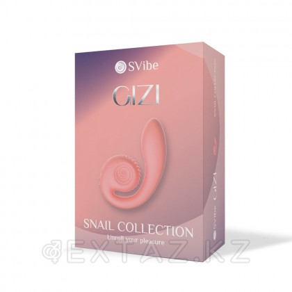 Двойной стимулятор точки G SVibe Snail GIZI персиково-розовый от sex shop Extaz фото 7