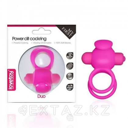 Эрекционное виброкольцо Power DUO clit cockring (розовый) от sex shop Extaz