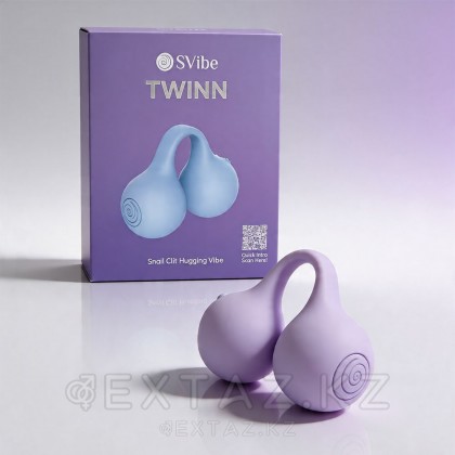 Стимулятор клитора с вибрацией SVibe Snail TWINN Clit Hugging Vibe лиловый от sex shop Extaz фото 2