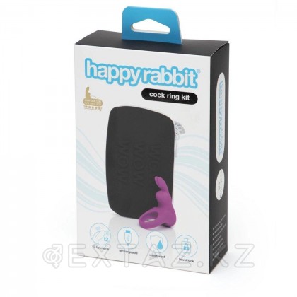 Эрекционное кольцо Happy Rabbit с вибрацией фиолетовое (кейс в комплекте) от sex shop Extaz фото 8
