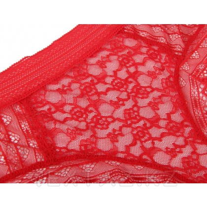 Трусики бразилиана Floral Lace красные (размер XS-S) от sex shop Extaz фото 5