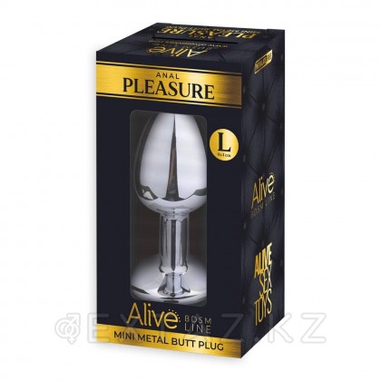 Металлическая анальная пробка Anal Pleasure от Alive (L: 9*4,1 см.) розовый кристалл от sex shop Extaz фото 3