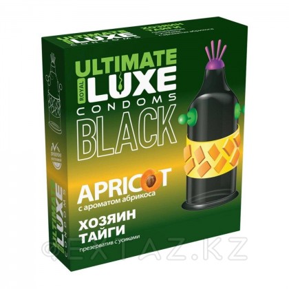 LUXE BLACK ULTIMATE ХОЗЯИН ТАЙГИ - Презерватив с запахом абрикоса, 1 штука (черный) от sex shop Extaz
