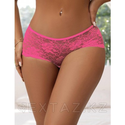 Трусики на завязках с доступом, розовые, 3XL-4XL от sex shop Extaz фото 3