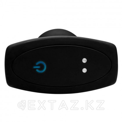 Анальная вибропробка с дистанционным управлением Rimmers Slim M Curved Rimming Plug, черный, 13.9х3.8 см от sex shop Extaz фото 3